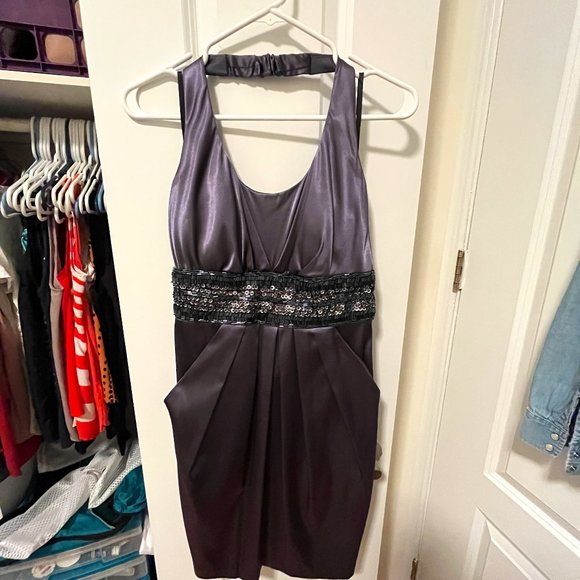 Dresses & Skirts - Beautiful halter dress with sequins on front